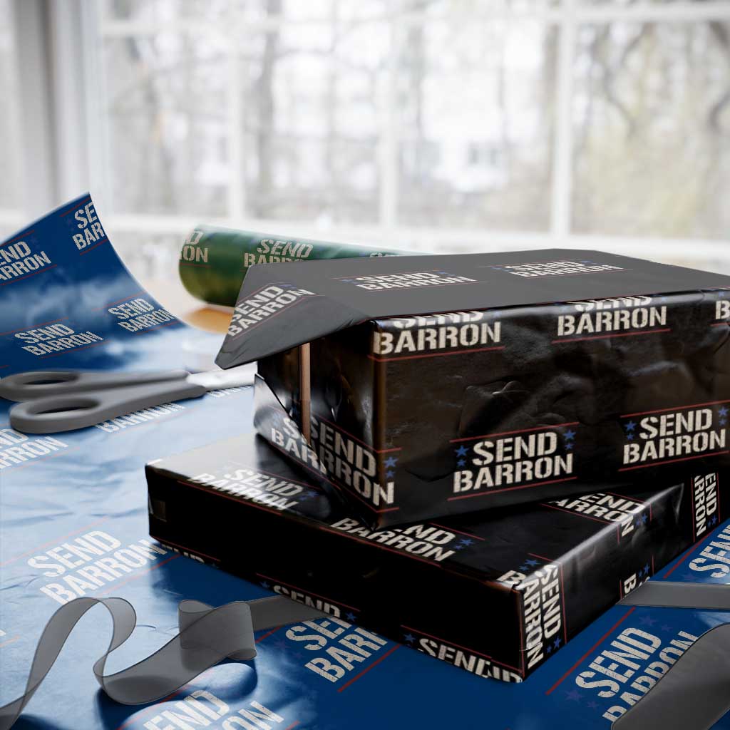 Send Barron Wrapping Paper Roll Viral Hashtag Political Protest