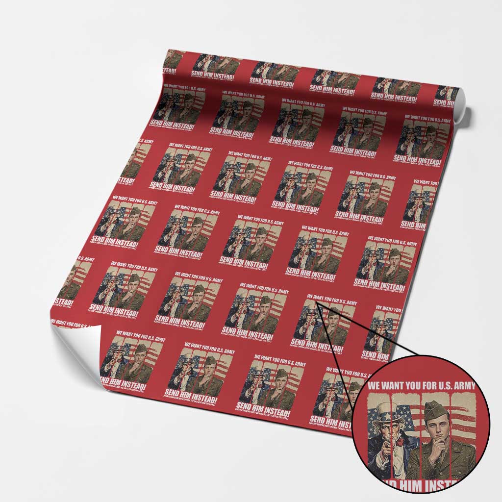Send Barron Wrapping Paper Roll We Want You For US Army