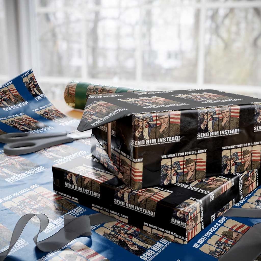Send Barron Wrapping Paper Roll We Want You For US Army