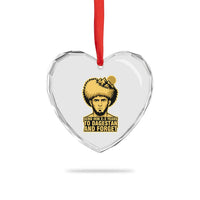 Send Him 2 3 Years to Dagestan and Forget Heart Crystal Glass Ornament Funny MMA Fighter Discipline - Wonder Print Shop