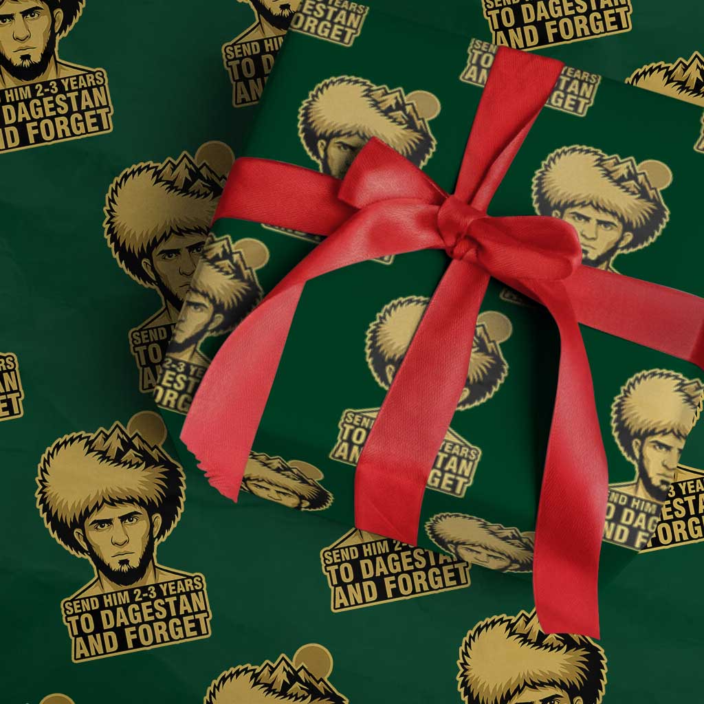 Send Him 2 3 Years to Dagestan and Forget Wrapping Paper Roll Funny MMA Fighter Discipline - Wonder Print Shop