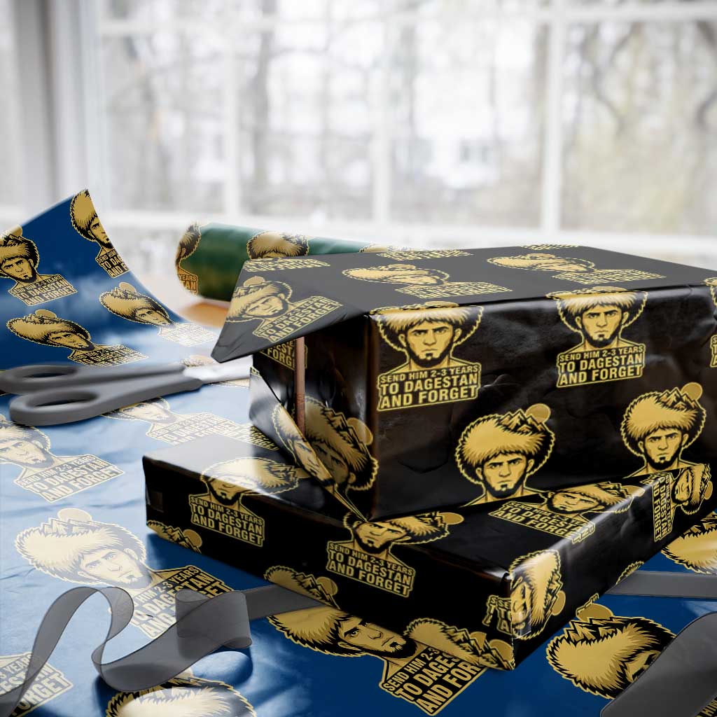 Send Him 2 3 Years to Dagestan and Forget Wrapping Paper Roll Funny MMA Fighter Discipline - Wonder Print Shop