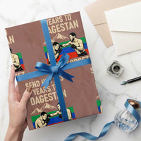 Send Him 2 3 Years to Dagestan and Forget Wrapping Paper Roll Funny MMA Fighter Training Discipline - Wonder Print Shop