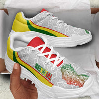 Senegal 2026 Football Chunky Sneakers Go Lions African Pattern Curve Stylized - Wonder Print Shop