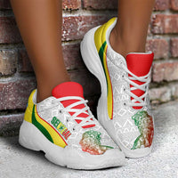 Senegal 2026 Football Chunky Sneakers Go Lions African Pattern Curve Stylized - Wonder Print Shop