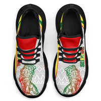 Senegal 2026 Football Clunky Sneakers Go Lions African Pattern Curve Stylized - Wonder Print Shop