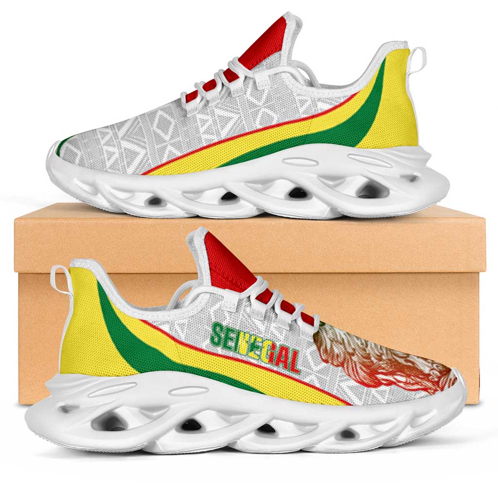Senegal 2026 Football Clunky Sneakers Go Lions African Pattern Curve Stylized - Wonder Print Shop