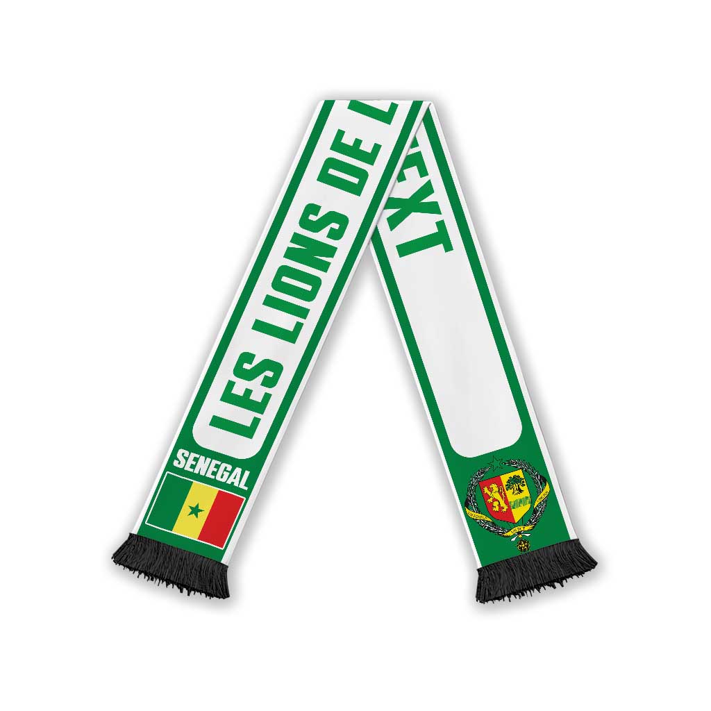 Senegal 2026 Football Personalized Soccer Scarf Go Lions de la Teranga
