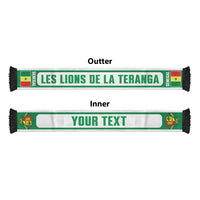 Senegal 2026 Football Personalized Soccer Scarf Go Lions de la Teranga