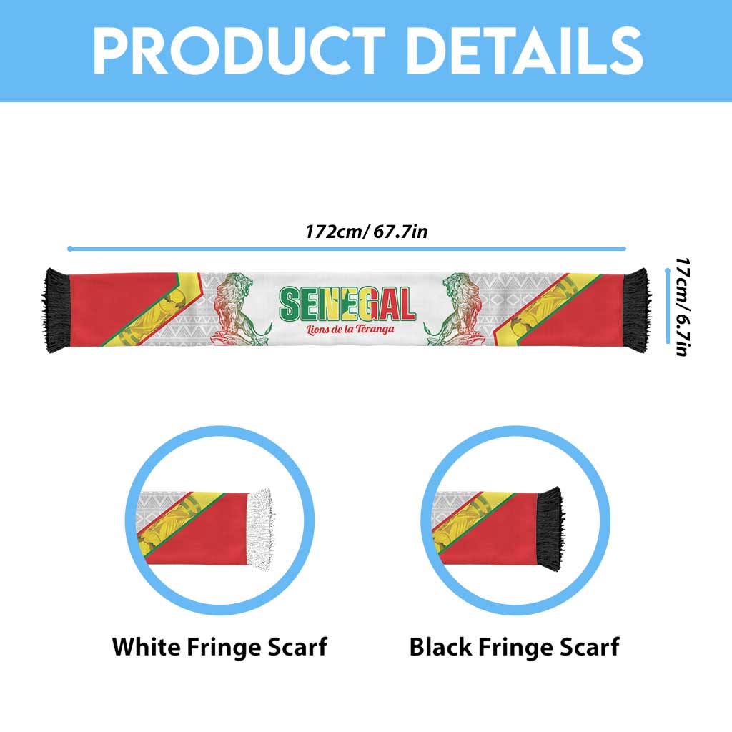 Senegal 2026 Football Soccer Scarf Go Lions de la Teranga