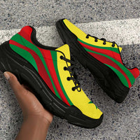 Senegal Football Chunky Sneakers Flag-Inspired Curve Style