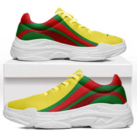 Senegal Football Chunky Sneakers Flag-Inspired Curve Style