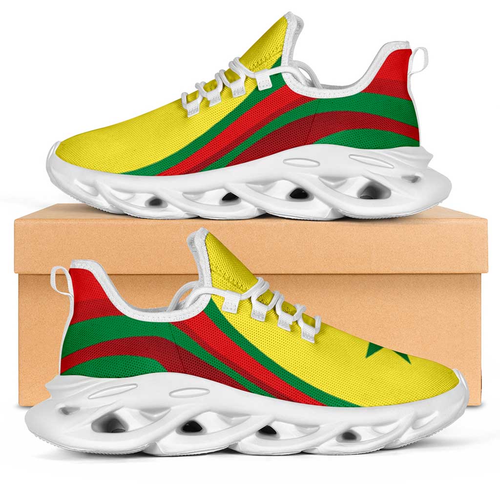 Senegal Football Clunky Sneakers Flag-Inspired Curve Style