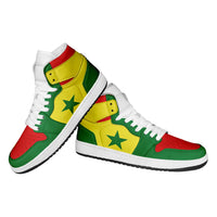 Senegal High Sneakers AJ1 Classic National Flag Style - Wonder Print Shop