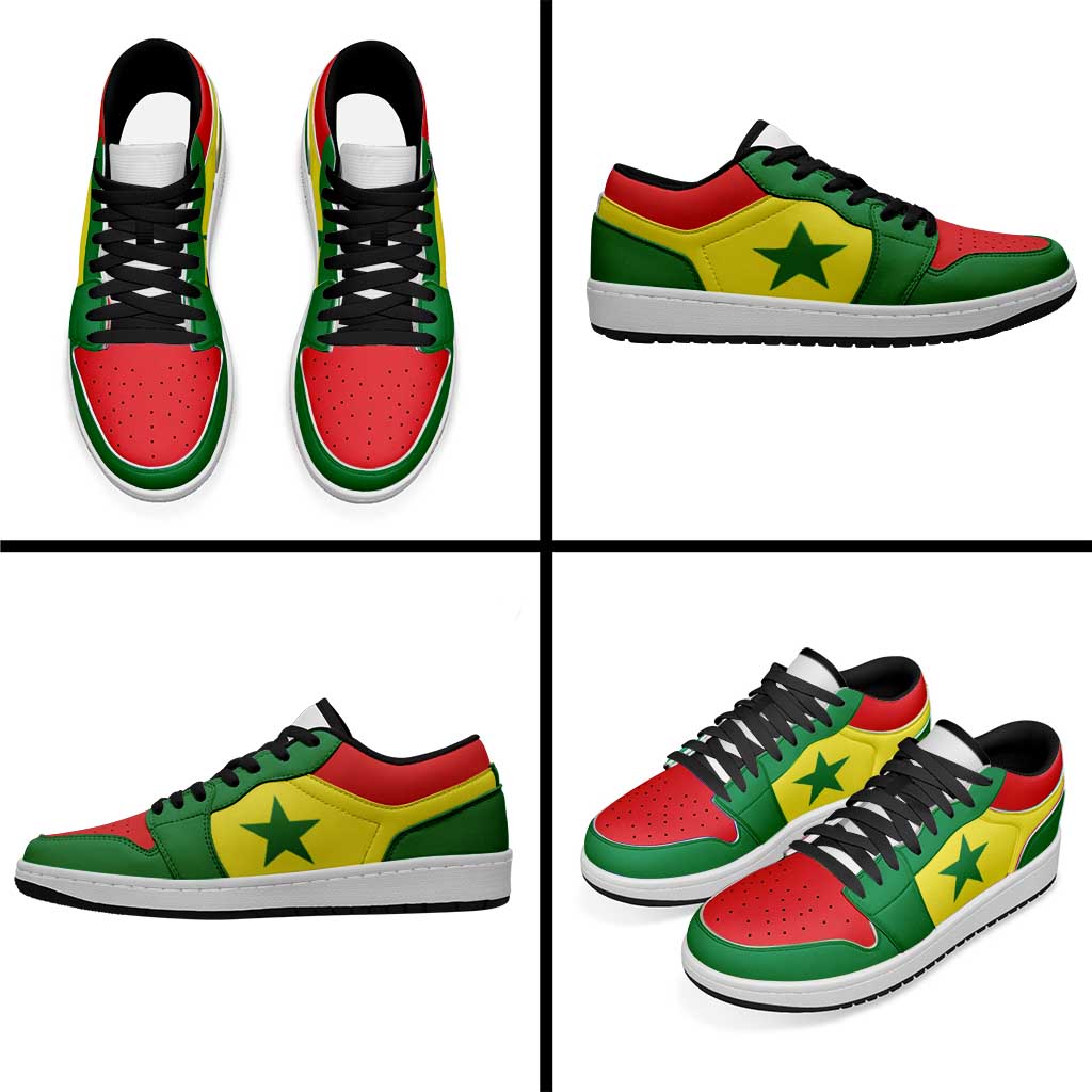 Senegal Low Sneakers Classic National Flag Style - Wonder Print Shop