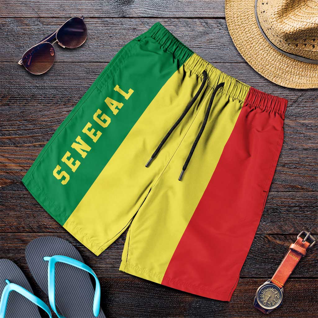 Senegal Shorts for Men National Flag Colors - Wonder Print Shop