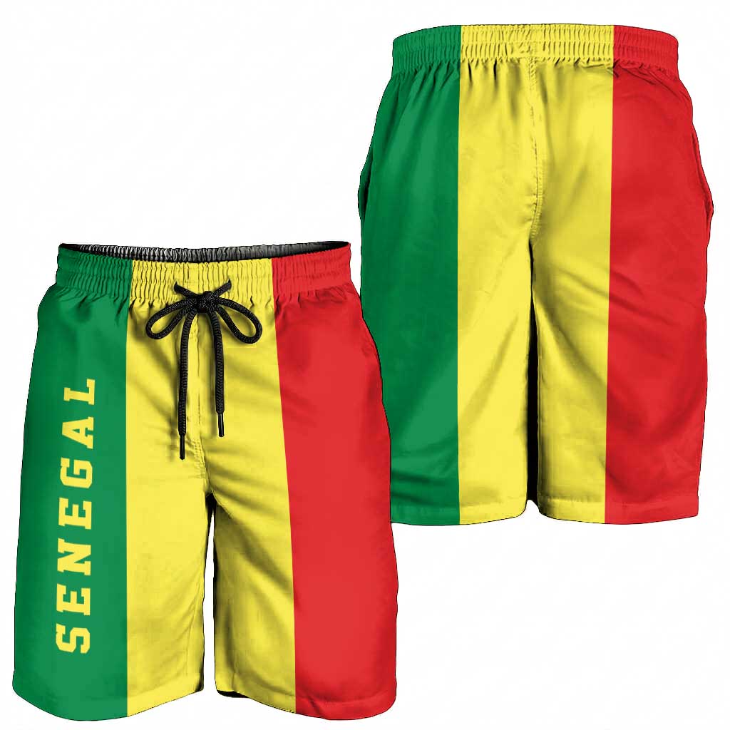 Senegal Shorts for Men National Flag Colors - Wonder Print Shop