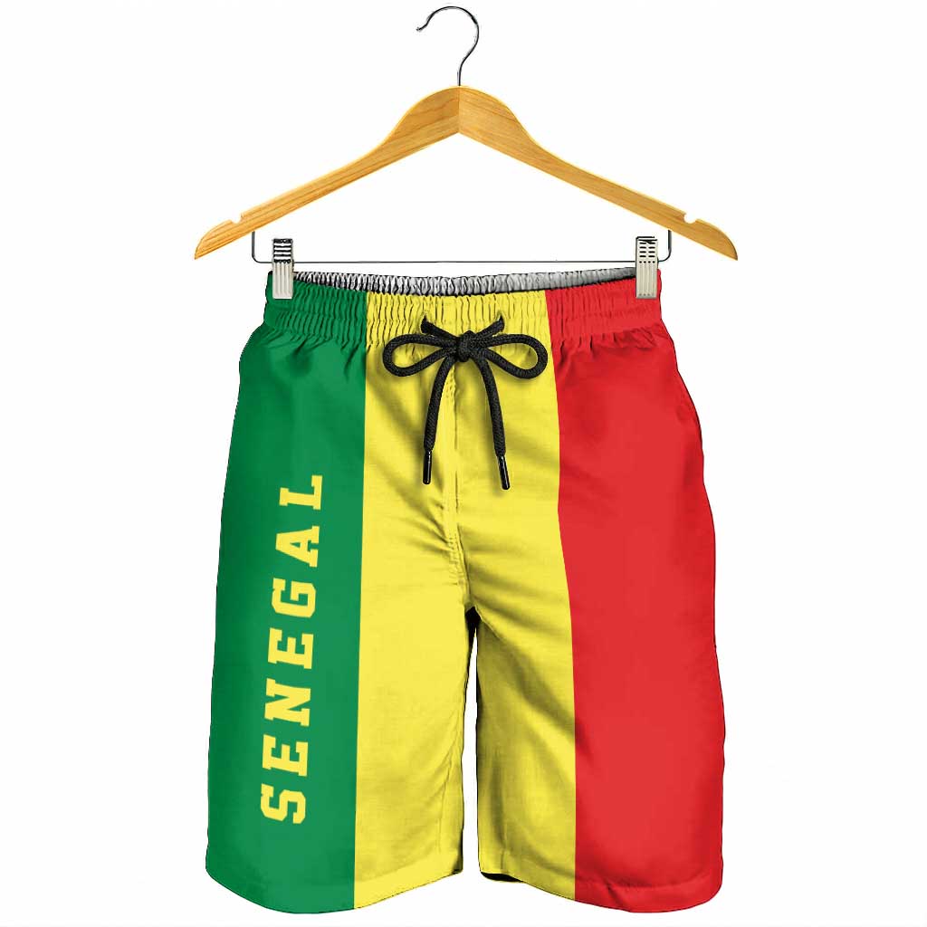 Senegal Shorts for Men National Flag Colors - Wonder Print Shop