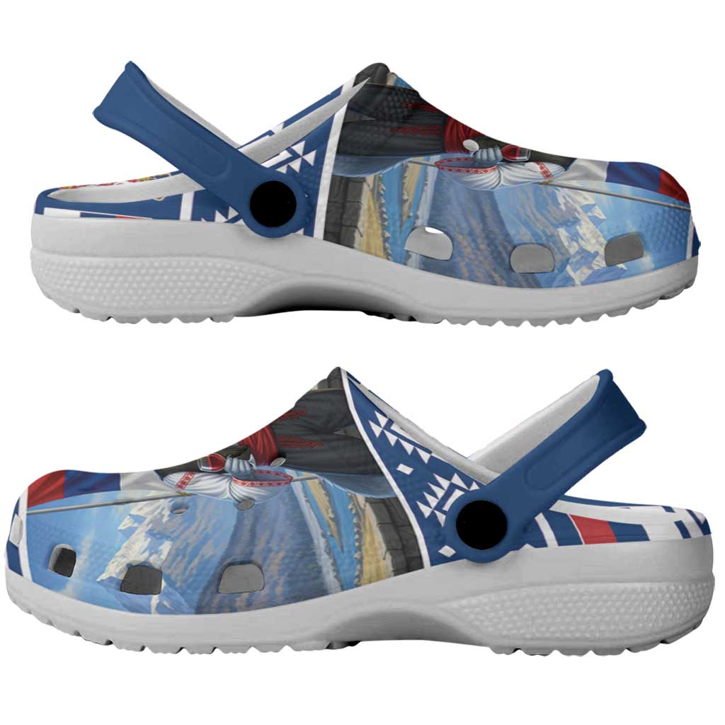 Serbia Christmas Wolf Clogs Shoes Vuk Serbian Mascot - Wonder Print Shop