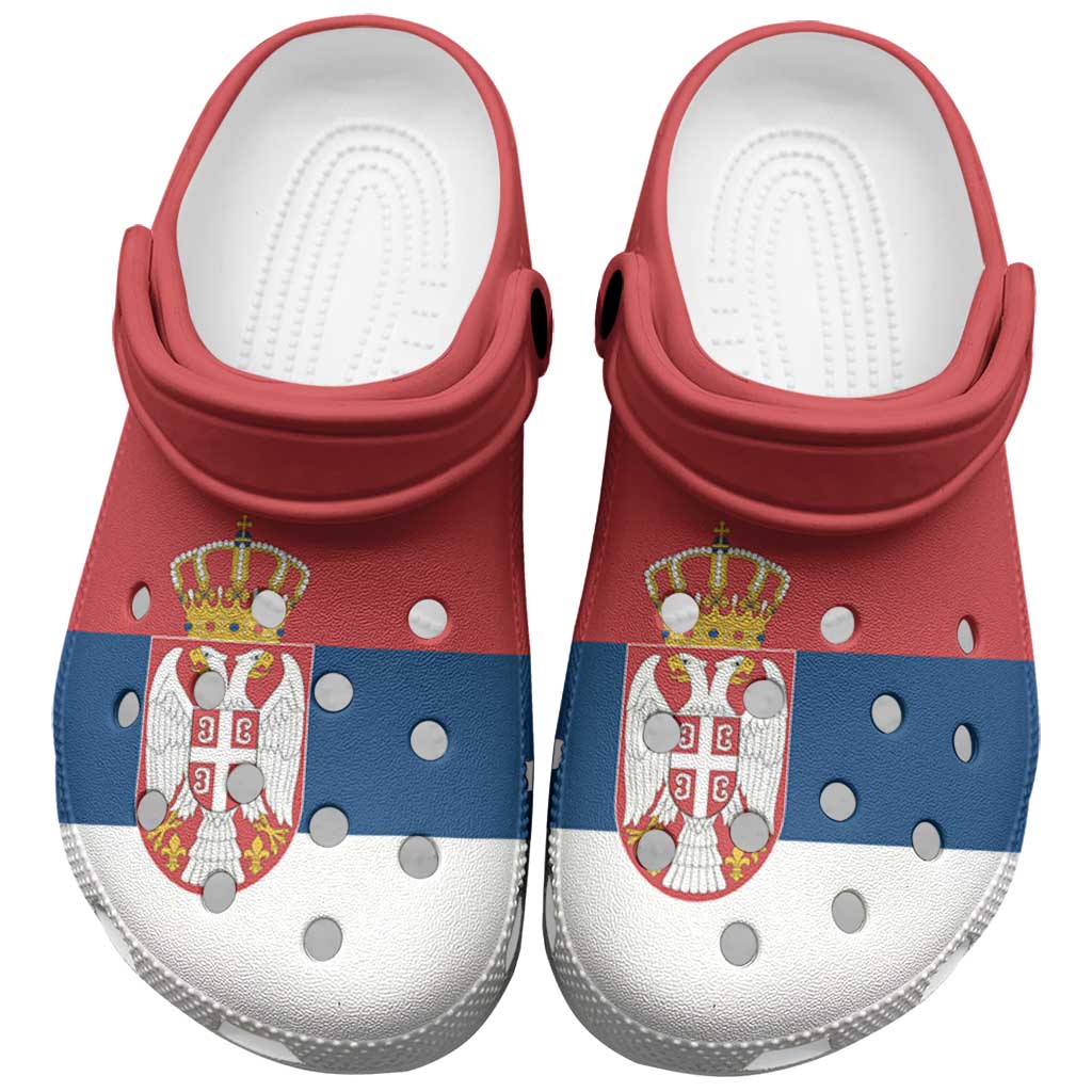Serbia Clogs Shoes Flag Color Inspiration - Wonder Print Shop