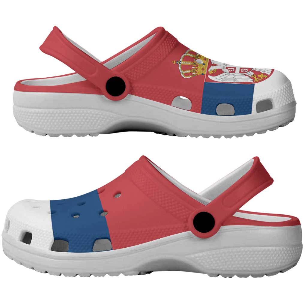 Serbia Clogs Shoes Flag Color Inspiration - Wonder Print Shop
