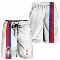 Serbia Coat Of Arms Srbija Eagle Shorts for Men Traditional Serbian Heraldic Crest White Double Headed Eagle