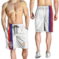 Serbia Coat Of Arms Srbija Eagle Shorts for Men Traditional Serbian Heraldic Crest White Double Headed Eagle