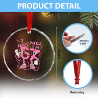 Seven Years Old Birthday Girl Crystal Glass Ornament I Was 6 Now I Am 7 - Wonder Print Shop