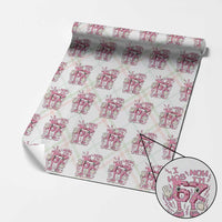 Seven Years Old Birthday Girl Wrapping Paper Roll I Was 6 Now I Am 7 - Wonder Print Shop