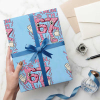 Seven Years Old Birthday Girl Wrapping Paper Roll I Was 6 Now I Am 7 - Wonder Print Shop
