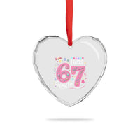 Seventh Birthday Girl Heart Crystal Glass Ornament I Was 6 Now I Am 7 Meme - Wonder Print Shop