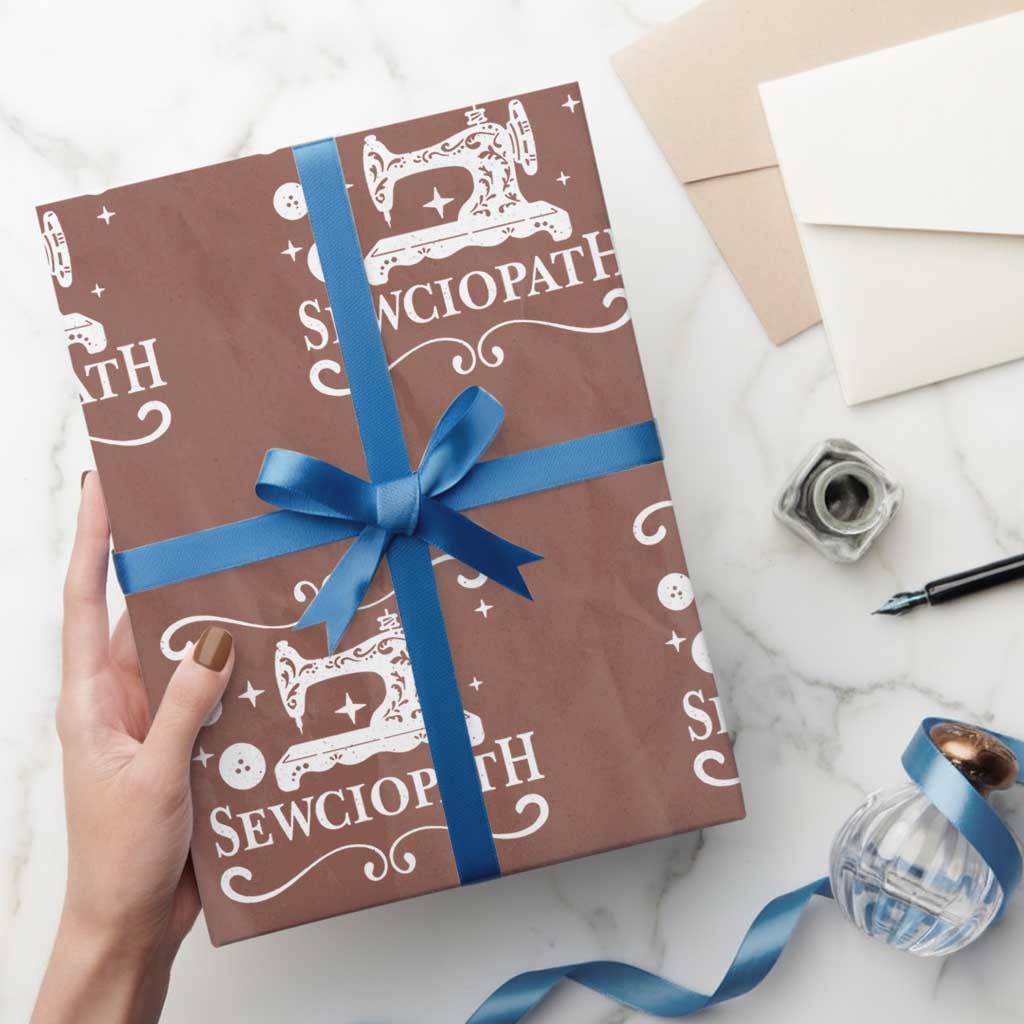 Sewing Lover Wrapping Paper Roll Sewciopath Quilter Gift
