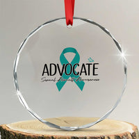 Sexual Assault Awareness Advocate Crystal Glass Ornament
