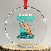 Sexual Assault Awareness Crystal Glass Ornament Be Strong And Speak Out Against Sexual Violence