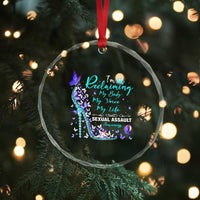 Sexual Assault Awareness Crystal Glass Ornament I Am Reclaiming My Body My Voice My Life