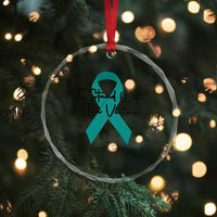 Sexual Assault Awareness Crystal Glass Ornament I Stand With The Victims