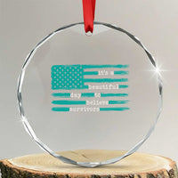 Sexual Assault Awareness Crystal Glass Ornament It's a Beautiful Day To Believe Survivors