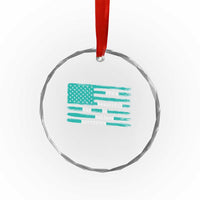 Sexual Assault Awareness Crystal Glass Ornament It's a Beautiful Day To Believe Survivors