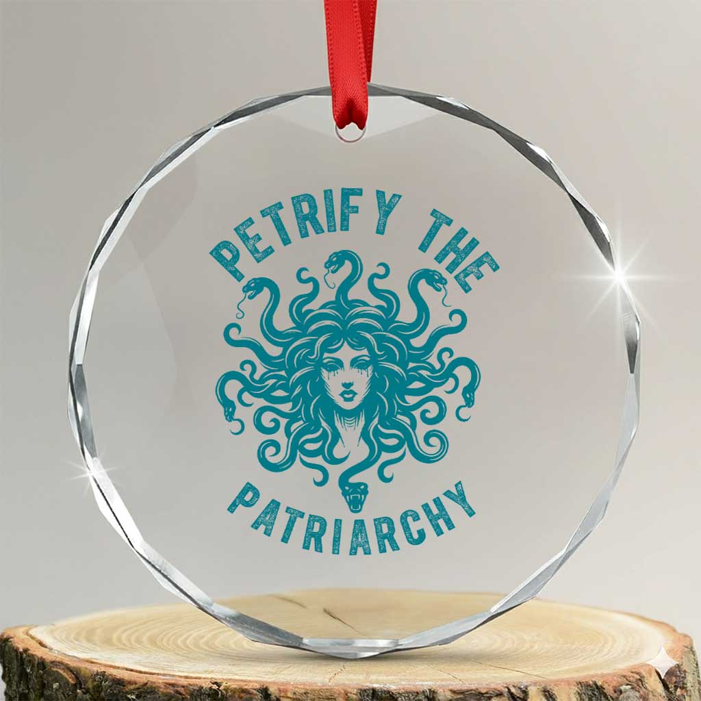 Sexual Assault Awareness Crystal Glass Ornament Petrify The Patriarchy Medusa Feminism