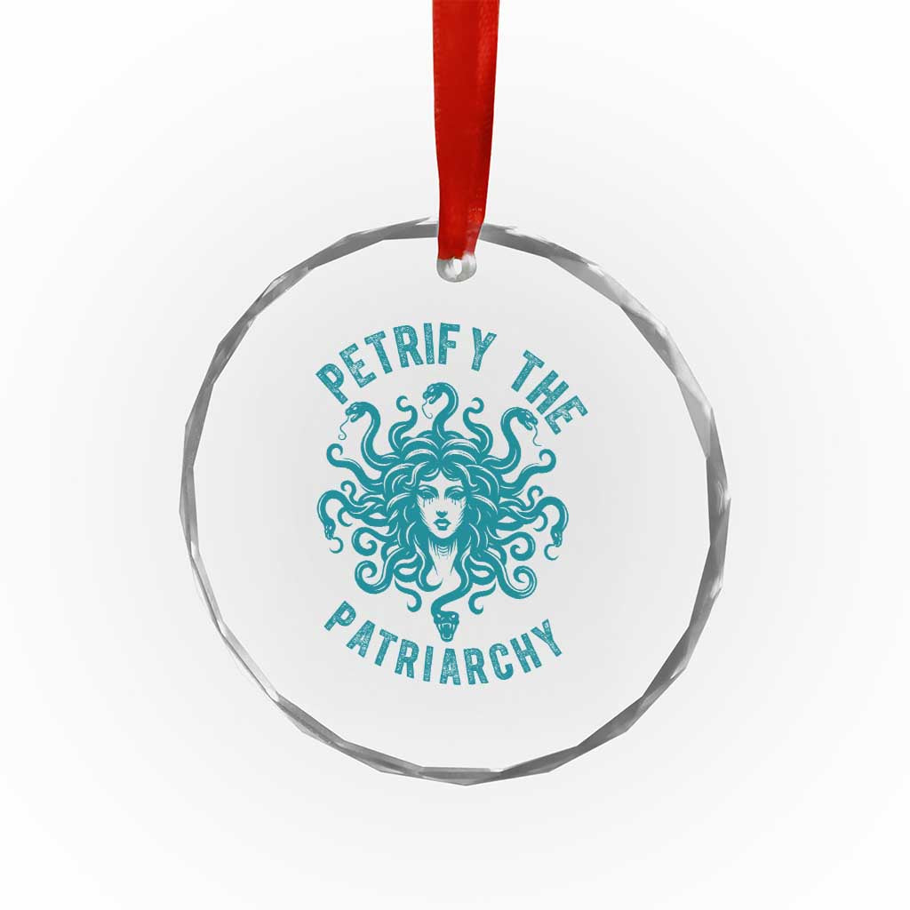 Sexual Assault Awareness Crystal Glass Ornament Petrify The Patriarchy Medusa Feminism