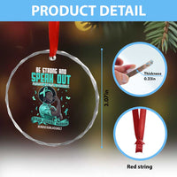 Sexual Assault Awareness Crystal Glass Ornament Support African Women Stop Sexual Abuse Awareness