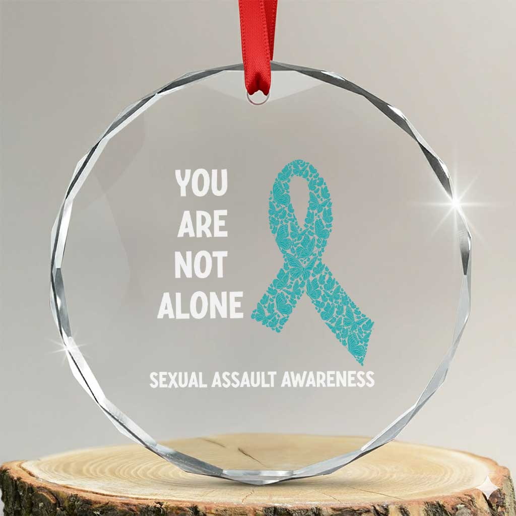 Sexual Assault Awareness Crystal Glass Ornament You Are Not Alone