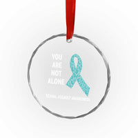 Sexual Assault Awareness Crystal Glass Ornament You Are Not Alone