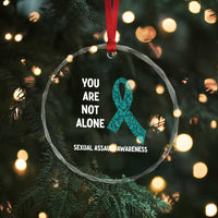Sexual Assault Awareness Crystal Glass Ornament You Are Not Alone