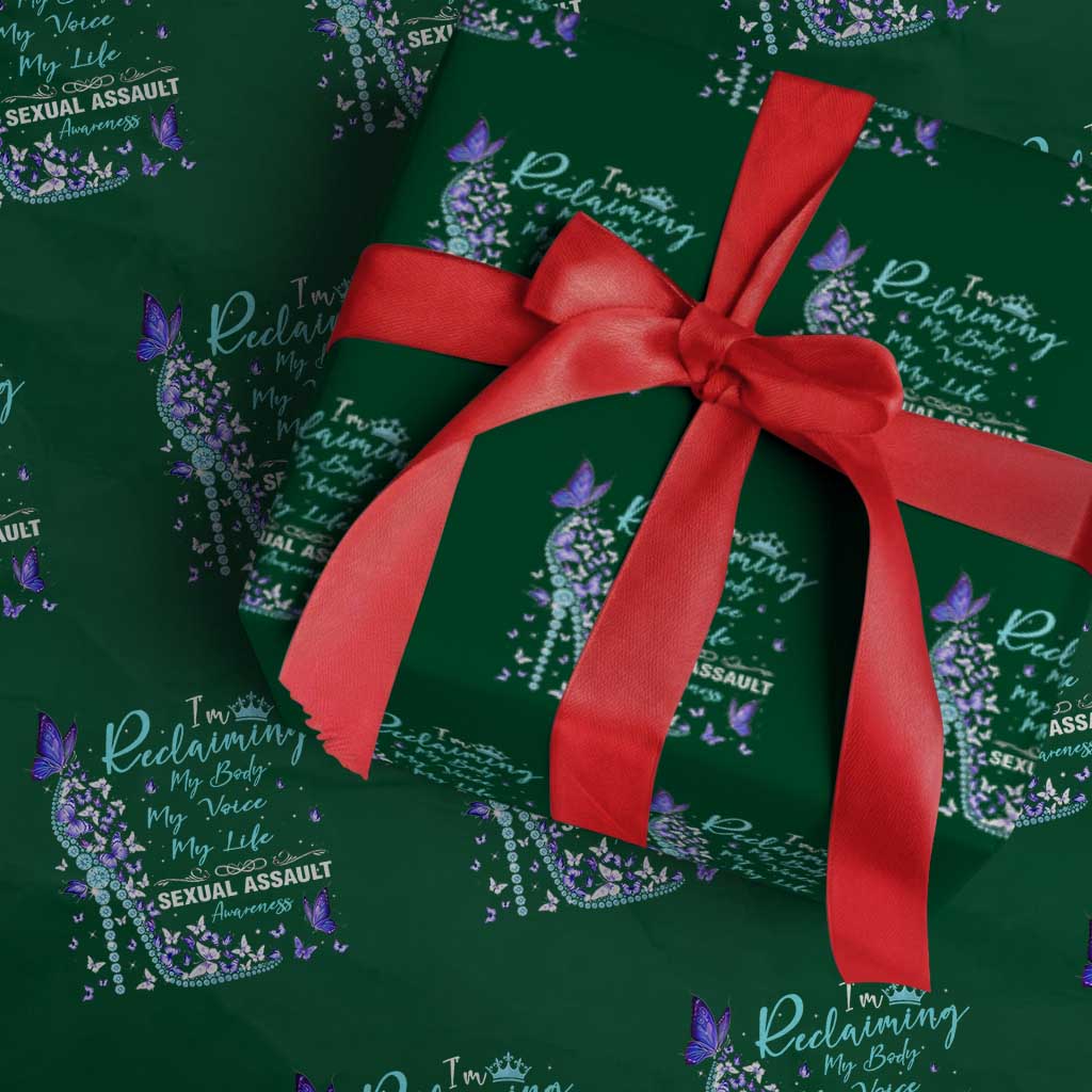 Sexual Assault Awareness Wrapping Paper Roll I Am Reclaiming My Body My Voice My Life