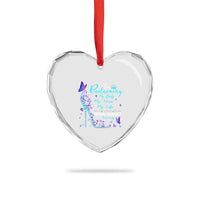 Sexual Assault Awareness Heart Crystal Glass Ornament I Am Reclaiming My Body My Voice My Life