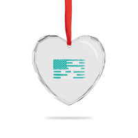 Sexual Assault Awareness Heart Crystal Glass Ornament It's a Beautiful Day To Believe Survivors