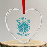 Sexual Assault Awareness Heart Crystal Glass Ornament Petrify The Patriarchy Medusa Feminism
