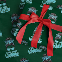 Sexual Assault Awareness Messy Bun Support Survivors Wrapping Paper Roll