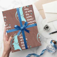 Sexual Assault Awareness Month Wrapping Paper Roll In April We Wear Teal Ribbon